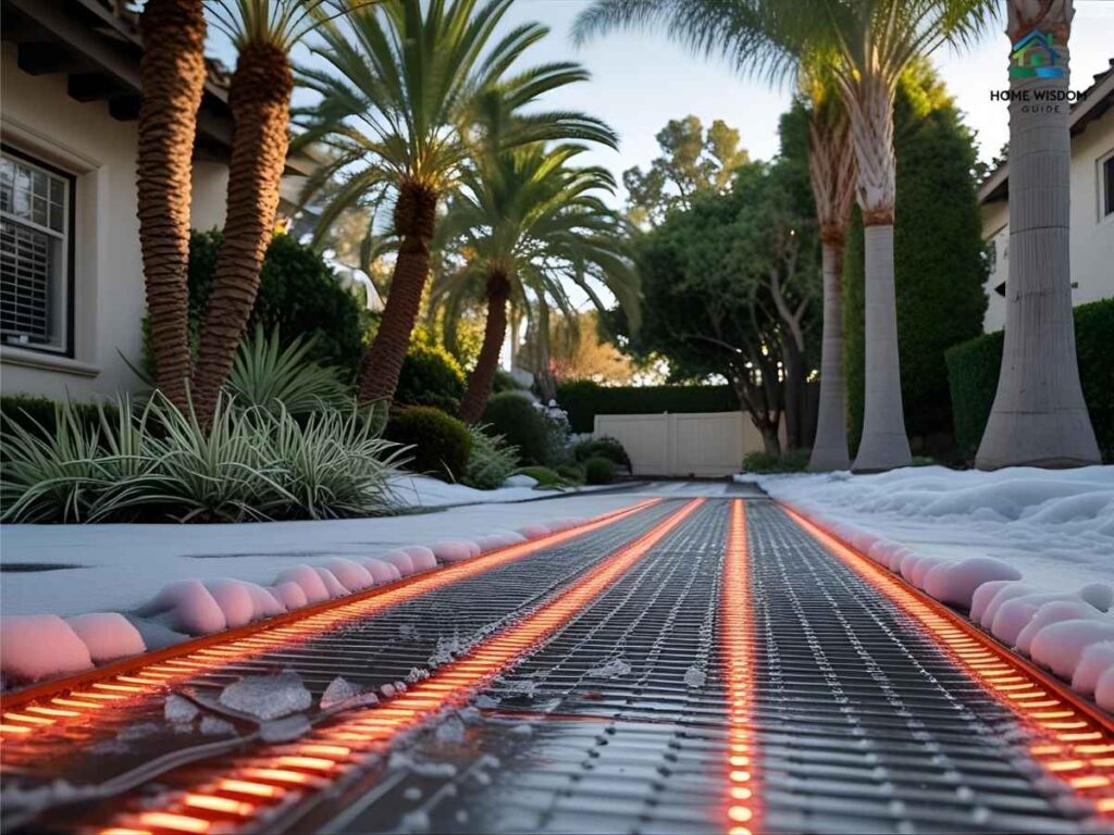 Winter Snow Removal Strategies for Los Angeles Neighborhoods 2 Radiant snow-melt driveway system in Altadena Los Angeles preventing ice buildup