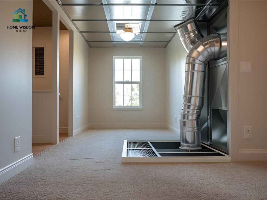 Clean air-duct vent improving indoor air quality in Los Angeles house