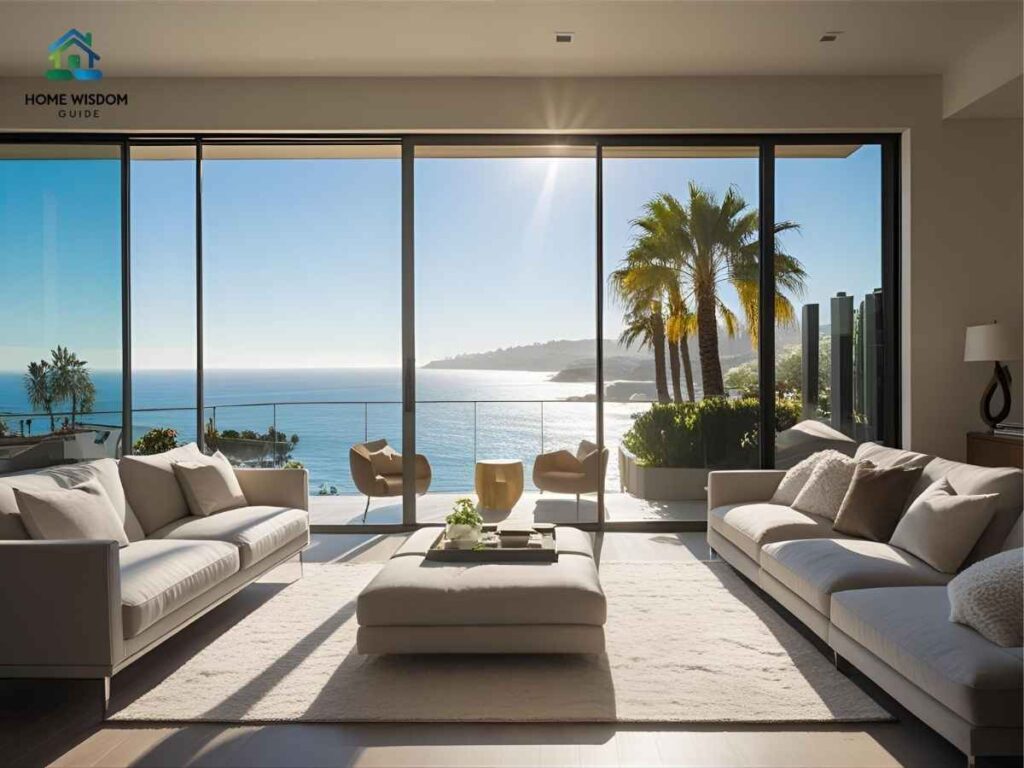 Updating Old Windows for La Jolla Cove Views in Los Angeles 2 Modern window replacement opening bright La Jolla Cove vista in Los Angeles living room